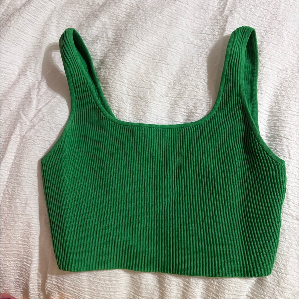 Aritzia Sculpt Knit Squareneck Cropped Tank